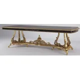 Casa Padrino Luxus Barock Esstisch Braun / Antik Gold 300  x 117 x H. 80 cm - Prunkvoller Esszimmertisch im Barockstil - Luxus Qualität