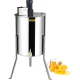 Vevor Honigschleuder Elektrisch 140 W Tangentialschleuder Edelstahl 4/8 Rähmchen Honigschleuder 45 mm Honigventil 1300 U/min Elektro Honigschleuder