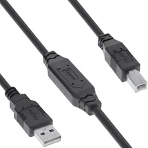 InLine USB 2.0 Aktiv-Kabel, USB-A Stecker zu USB-B Stecker, 7,5m