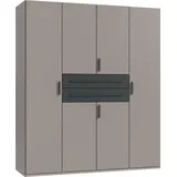 WIMEX Drehtürenschrank Digit 180 x 208 x 58 cm Grau
