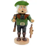 Kuhnert - Original Erzgebirgische Holzkunst Räuchermann Räucherfigur 22cm - Jäger