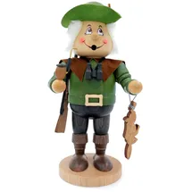 Kuhnert - Original Erzgebirgische Holzkunst Räuchermann Räucherfigur 22cm - Jäger