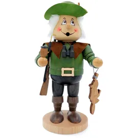 Kuhnert - Original Erzgebirgische Holzkunst Räuchermann Räucherfigur 22cm - Jäger