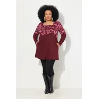 Ulla Popken Longshirt in dunkle beere | 58-60