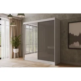 altdecor Schiebetürenschrank VESLI 200 x 215 x 61 cm Weiß