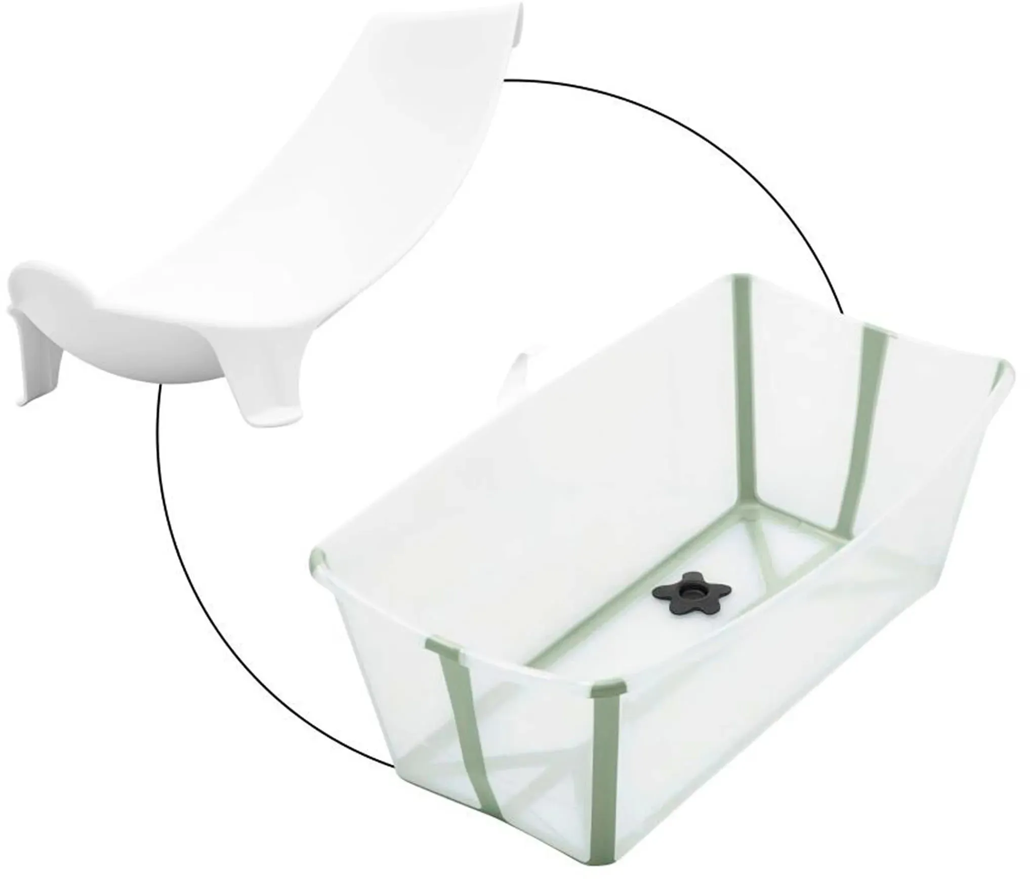 Stokke® FLEXIBATH Bundle Badewanne inkl. Badewannensitz Newborn Support, gruen