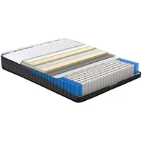 Yatas Taschenfederkernmatratze Spinal Support X-Sas Bamboo, Weiß, Dunkelgrau, Textil, H2, Füllung: Hohlfaser, rechteckig, 90x200 cm, Oeko-Tex® Standard 100, Made in Turkey, Ober- und Unterseite versteppt, für Hausstauballergiker geeignet, optimale Belüftung, atmungsaktiv, Sitzkantenverstärkung, schadstoffgeprüft, alternative Größen erhältlich, Partnermatratze, orthopädische Matratze, Schlafzimmer, Matratzen Shop, Matratzen, Taschenfederkernmatratzen