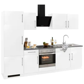 WIHO KÜCHEN Küchenzeile Cali 280 cm grau|weiß