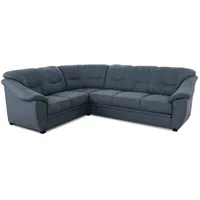 sit & more Ecksofa Savona Mikrofaser Blau Dunkelblau