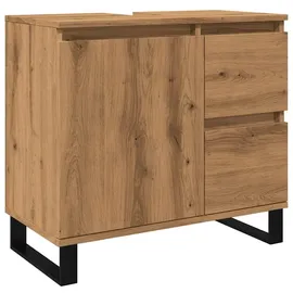vidaXL Waschbeckenunterschrank Artisan-Eiche 65x33x60 cm Holzwerkstoff