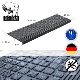 BigDean Stufenmatte 65 x 25 cm Schwarz