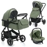 fillikid fill Kombikinderwagen 3 in 1 Jaguar grün melange