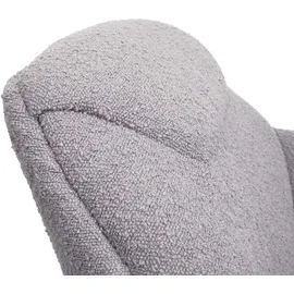 Mendler Lounge-Sessel HWC-J77 Bouclé 0 x 0 x 0 cm Hellgrau mit Kissen/Rollen