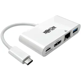 Eaton Power Quality Eaton USB-C Multiport Adapter - HDMI USB 3.0 Port, GbE 60W PD Charging, HDCP White (USB-C), Dockingstation + USB Hub, Weiss
