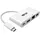 Eaton Power Quality Eaton USB-C Multiport Adapter - HDMI USB 3.0 Port, GbE 60W PD Charging, HDCP White (USB-C), Dockingstation + USB Hub, Weiss
