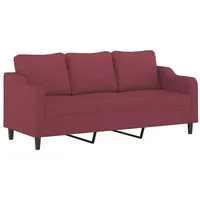 VidaXL 3-Sitzer-Sofa Weinrot 180 cm Stoff