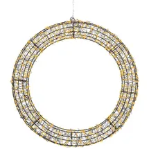 KAEMINGK GMBH LED Lichterkranz Metall Ø58 cm Schwarz