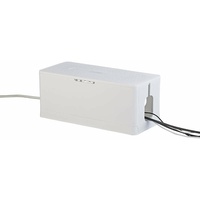 Callstel Kabel- & Steckdosen-Organizer, Kabelschlitze, Deckel, Belüftung, weiß