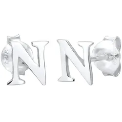 Elli Stecker Buchstabe N Initialen Minimal 925 Silber silberfarben Damen 