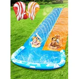 JOYIN 685 cm Rutsche und Wasserrutsche mit 2 Bodyboards, Rasen-Wasserrutsche mit eingebautem Sprinkler für Sommer-Wasserspaß im Garten für Kinder und Erwachsene