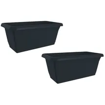 Hti-Living Blumenkasten 40 x 17 x 20 cm Anthrazit