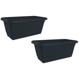 Hti-Living Blumenkasten 40 x 17 x 20 cm Anthrazit