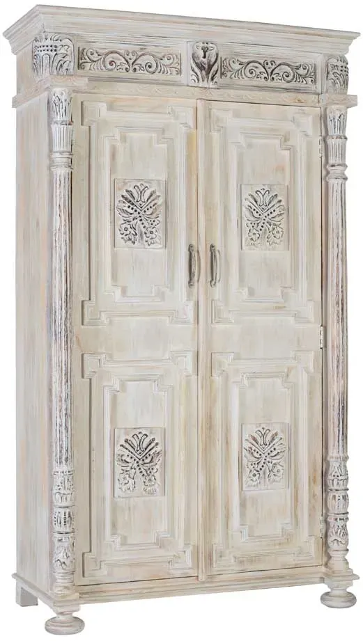 Holzschrank Massiv Schrank Holz in Holz White Wash handgearbeitet