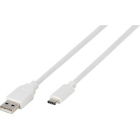 Vivanco USB 2.0 USB-A Stecker, USB-C® Stecker 1.20m Weiß