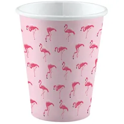 Party Pappbecher 250 ml 8 Stück Flamingo