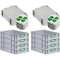 Proregal SuperSparSet 8x Eurobox NextGen Color mit Auflagedeckel &