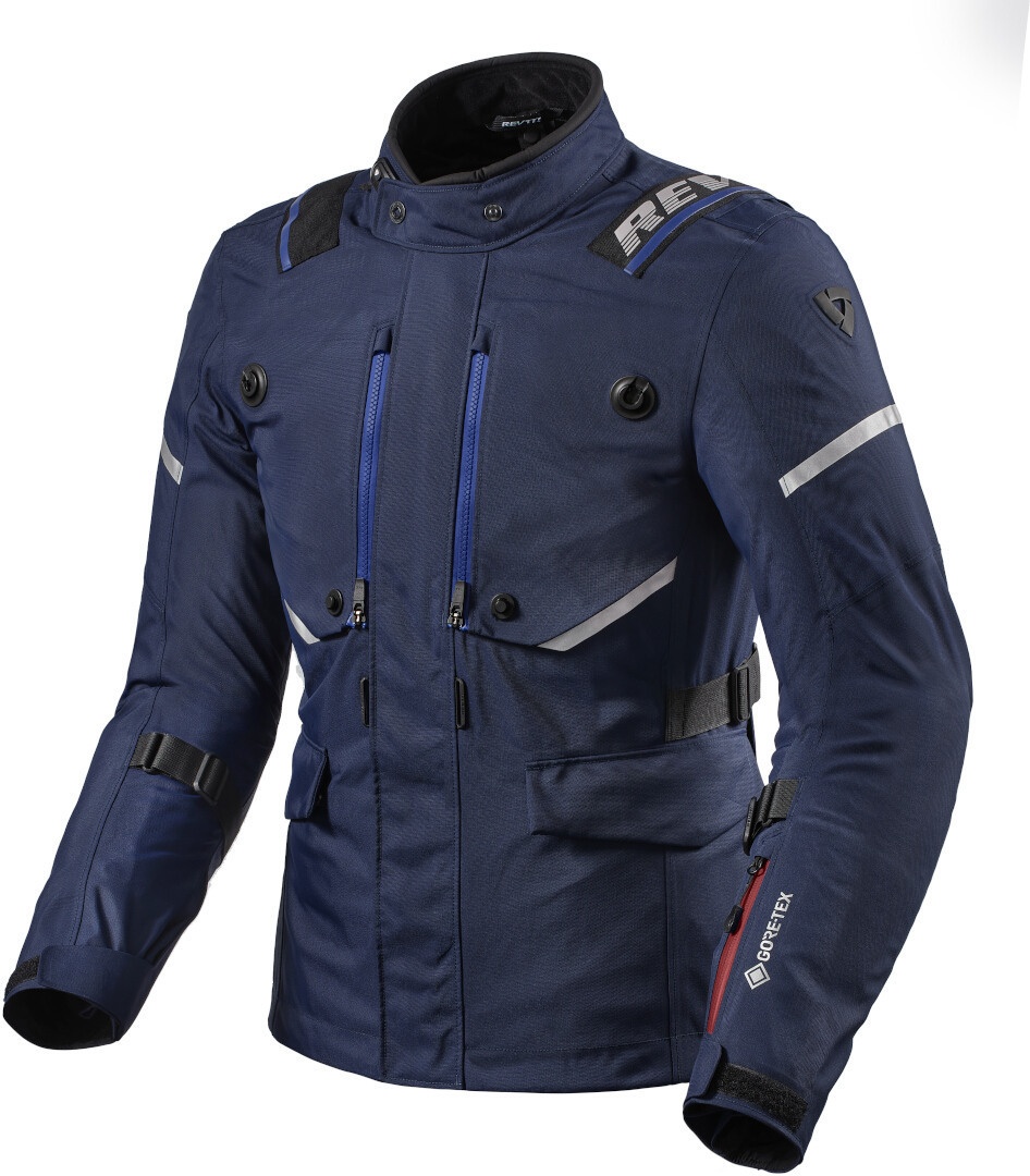 Revit Vertical GTX Motorfiets textiel jas, blauw, 2XL