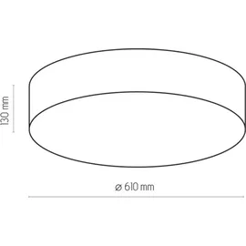 TK Lighting RONDO 4-flg. 15W 60 cm Schwarz/Weiß
