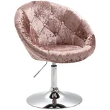 Svita Cocktailsessel HAVANNA Samt 62 x 88 x 58 cm Champagner drehbar, höhenverstellbar