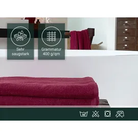 ZOLLNER Handtuchset 70 x 140 cm rot 3 St.