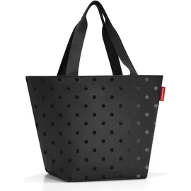 Reisenthel shopper M glossy dots black -