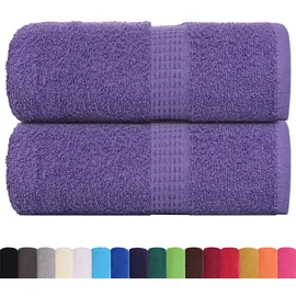 vidaXL Seiftücher 2 Stk. Lila 30x30 cm 360 g/m2 100% Baumwolle
