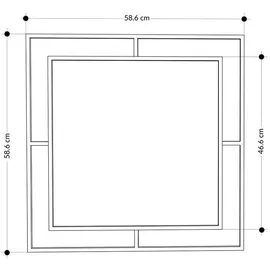 Decortie Corner Wandspiegel, Schwarz