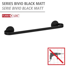 Wenko Uno Bivio Handtuchstange Schwarz 40 cm