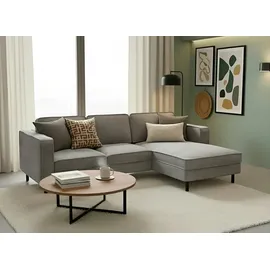 TRENDMANUFAKTUR Eckcouch Cord 2-Sitzer Blau