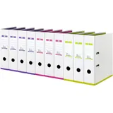 Oxford Ordner A4 myColour, 8 cm DIN Karton farbsortiert