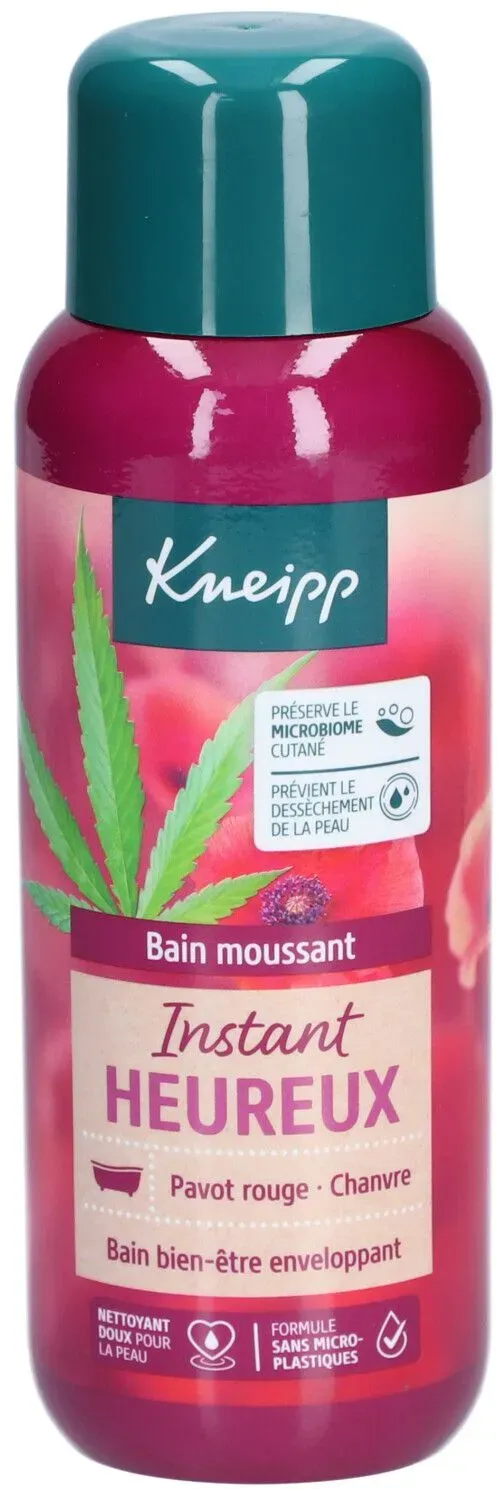Bain Moussant - Instant Heureux - Pavot Rouge / Chanvre - 400ml 400 ml sel de bain