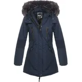 Geographical Norway Damen Jacke Winterparka Coracle/Coraly XL-Fellkapuze Navy, M - M