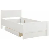 Priess Bett PRIESS "Husum Schlafzimmer Jugendzimmer Rahmenbett", weiß, B:110cm H:85cm L:208cm, Betten, Jugendbett Bettgestell, mit Komforthöhe verschiedene Ausführungen hochwertige Premium Qualität