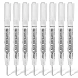 TIESOME 8 Stück Tieflochmarker, 20mm Extralange Spitze Bohrlochmarker, Weiß Tiefenlochmarker Markierungsstift für Holz Karton Wand Kunststoff Metall