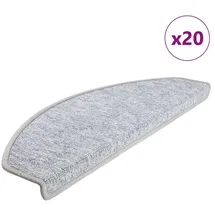 vidaXL Stufenmatten 20 Stk. Hellgrau 65x24x4 cm