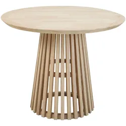 Esstisch SIT, beige (natur, natur, natur), B:100cm H:77cm T:100cm, Hevea, Holz-Furnier, Tische, Platte mit schweizer Kante