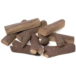 Moritz 11-teiliges Keramikholz Set für Ethanolkamin und Gaskamin Gelkamin Holzscheite