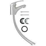 vidaXL Mischbatterie Wannenarmatur Silbern