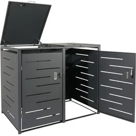 MCW Mülltonnenverkleidung E83 116 x 141 x 98 cm anthrazit