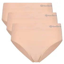 Bamboo basics Damen Slips, 3er Pack - BELLE seamless full briefs, Jersey, Logo Nude XL